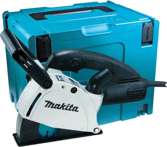 Frezë kanalesh Makita SG1251J 1400W 125mm me MAKPAC, 2x disqe diamanti