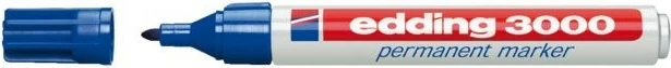 Marker permanent edding 3000, 3mm, 10 copë, kaltër