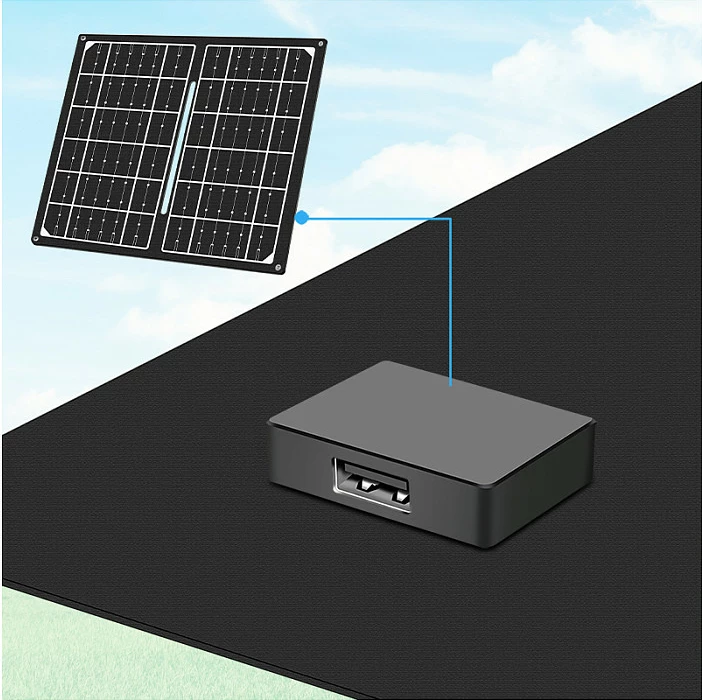 Panel solar i palosshëm LogiLink, 7W, 1x USB-A, i zi