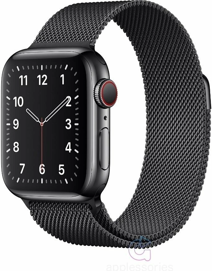 Rrip mesh Fixed për Apple Watch 38/40/41mm, çelik inox, mbyllje magnetike, 193 mm, i zi