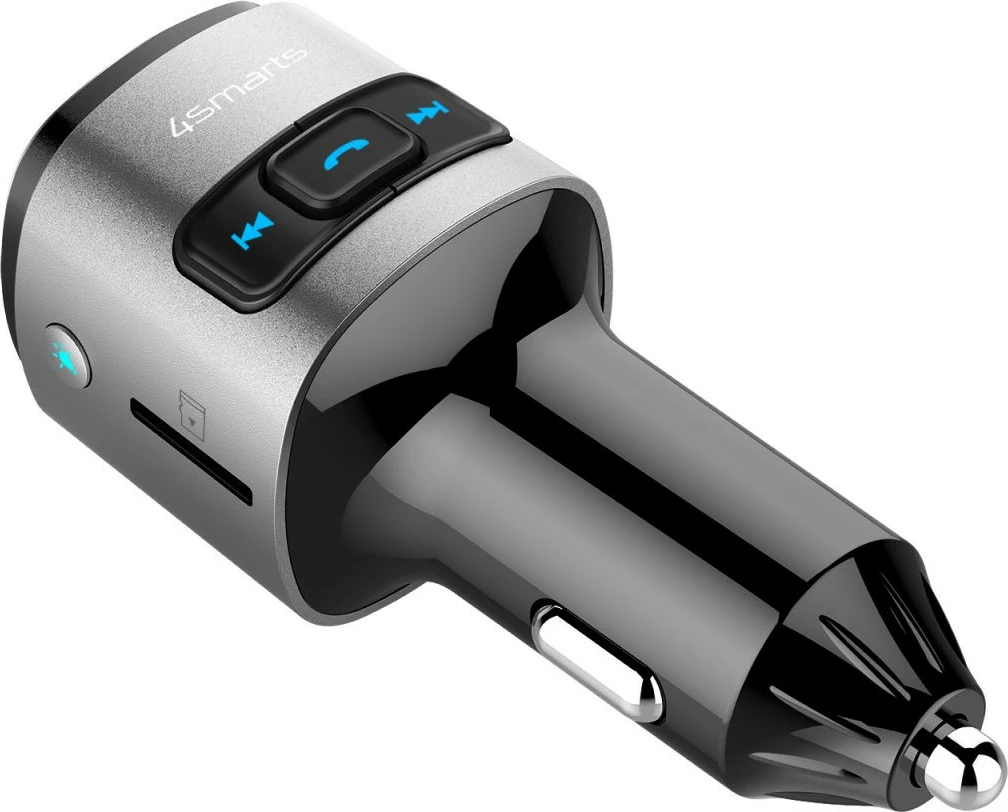 Transmetues Bluetooth FM 4smarts 456201, USB Type-A, MicroSD, Handsfree, i zi/argjendtë