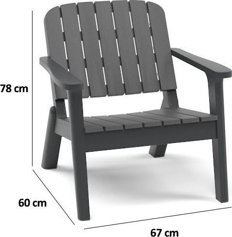 Karrige Skye Decor, ngjyrë antracit dhe qymyr
