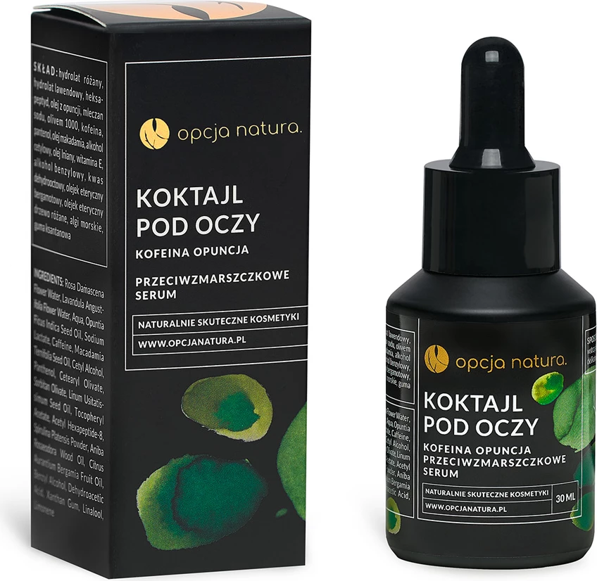 Serum për sy Opcja Natura Under Eye Cocktail Anti-Wrinkle Caffeine & Prickly Pear për femra 30ml