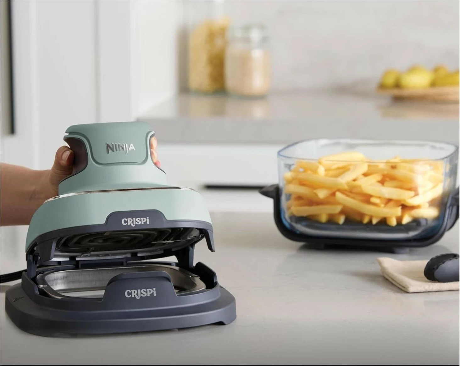 Fryer pa yndyrë Ninja Crispi FN101EU, 3.8L, 1700W, jeshile