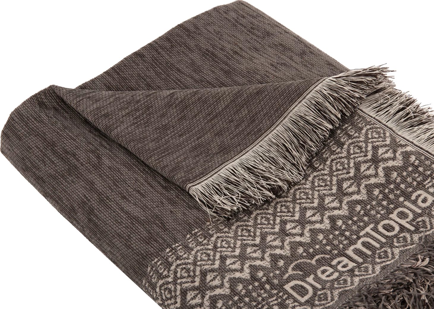 Mbulesë divani me franja DREAMTOPIA FH12165.04 ngjyrë kafe 295X170cm