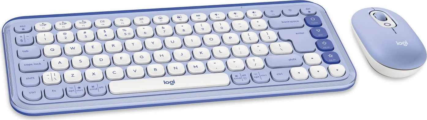 Tastierë dhe maus Logitech POP ICON COMBO, Lila