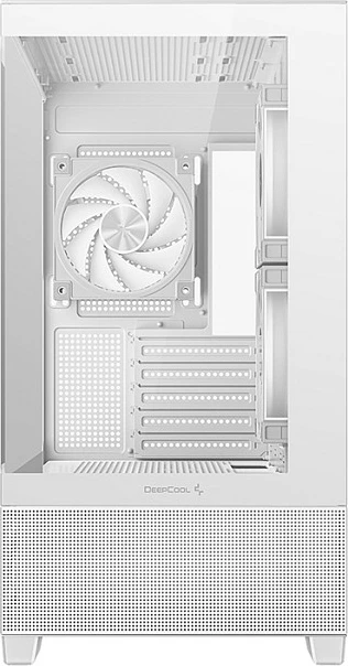 Kasë DeepCool CG380 3F WH, Midi Tower, ITX/micro ATX, xham i temperuar, RGB, e bardhë