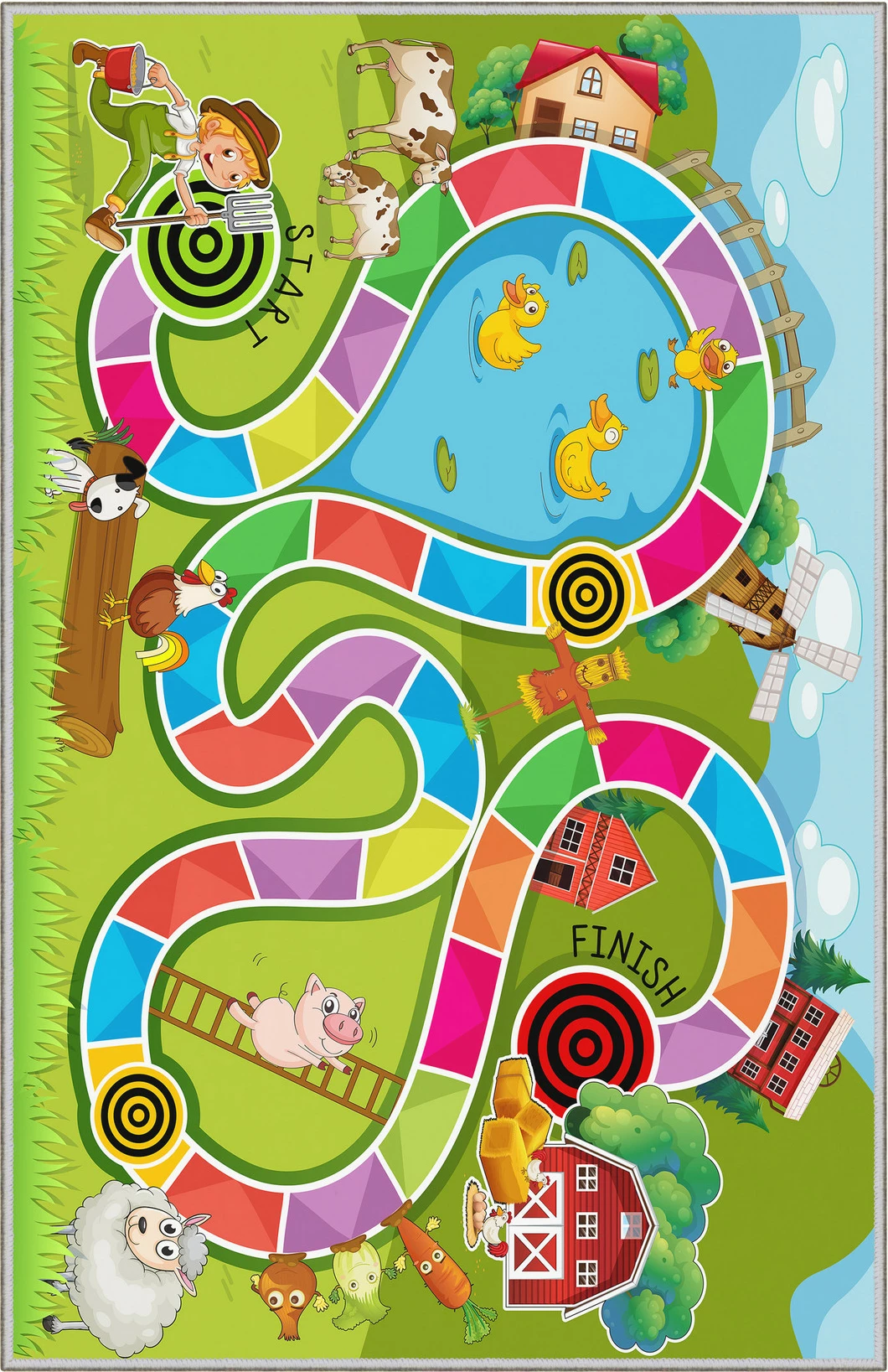 Qilim shumëngjyrësh për fëmijë, 180x280cm, Conceptum Hypnose, WOOKECE099