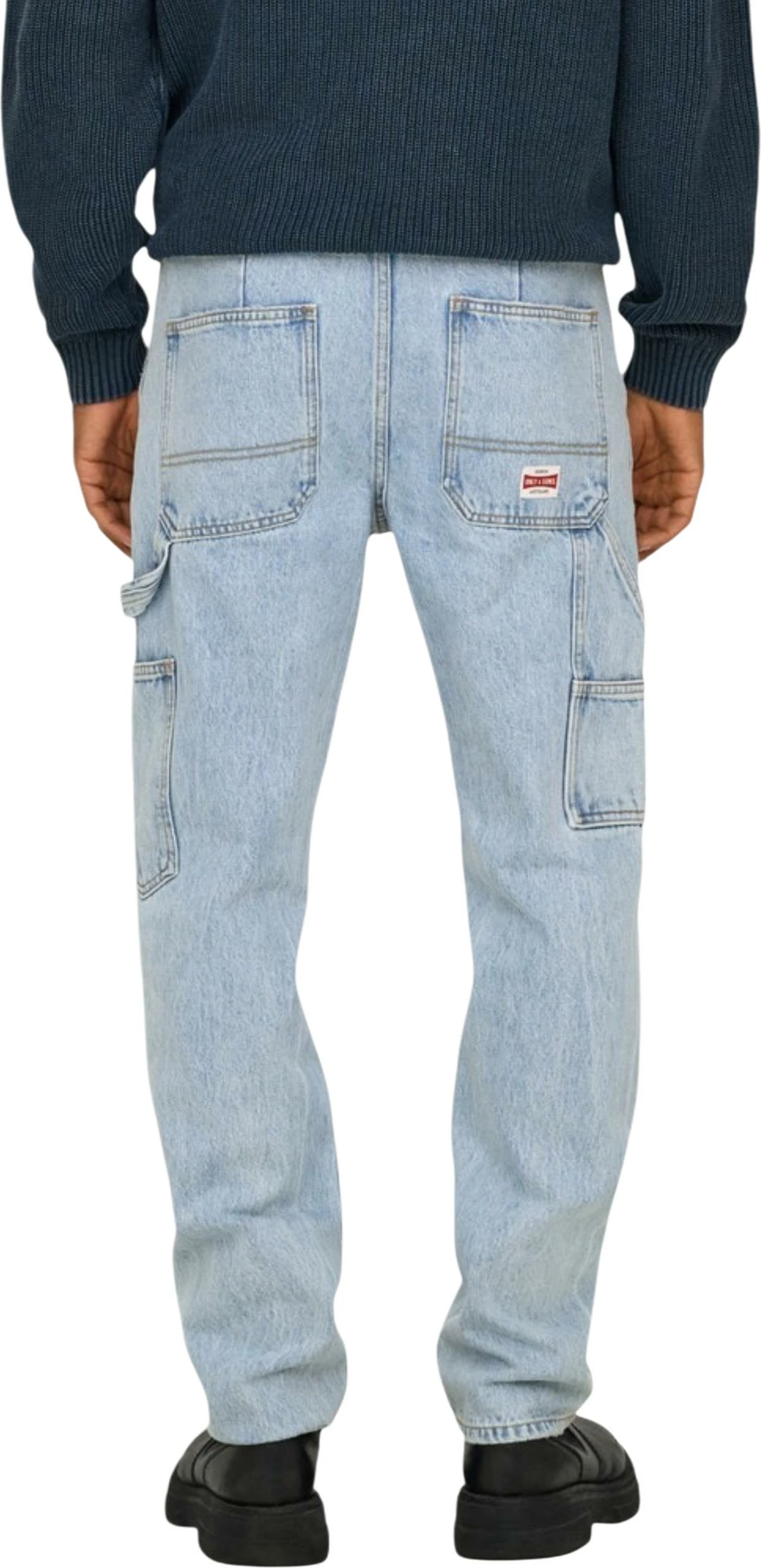 Xhinse për meshkuj Only & Sons ONSEDGE STRAIGHT CAR LB 1087TAI DNM NOOS 22031087, blu denim [Madhësia: W33 L34]