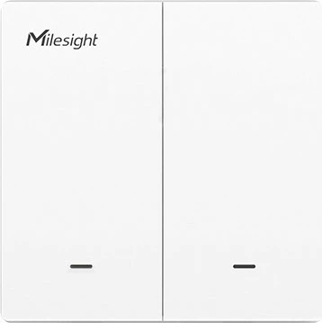 Switch Milesight LoRaWAN 3-wire 2 button, bardhë