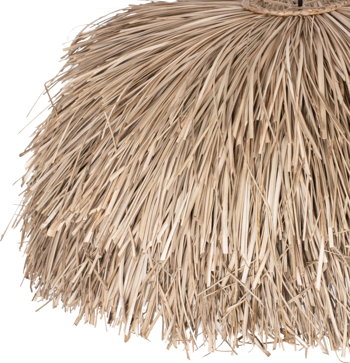 Llambë tavani me kapak nga bar Pandan dhe Mendong, ngjyrë natyrale, Φ80x35H cm, FH7778