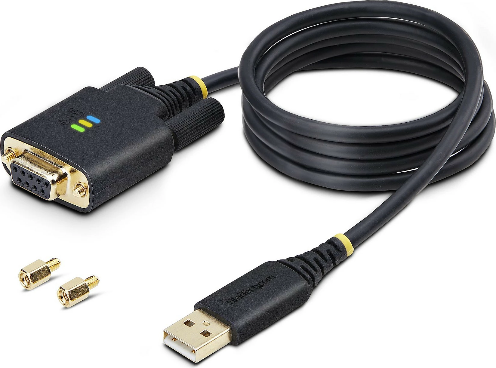 Adapter kabll USB-A në RS232 Null Modem StarTech, 1m, FTDI, DB9, i zi