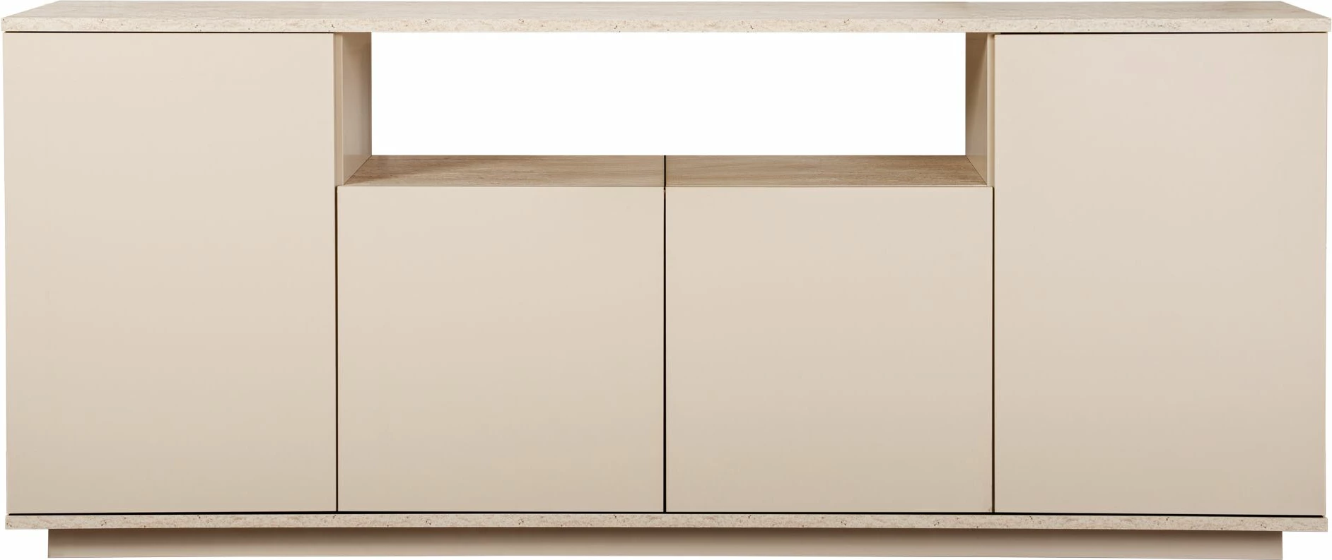 Konsol Skye Decor, Arista - ngjyrë mink, travertin