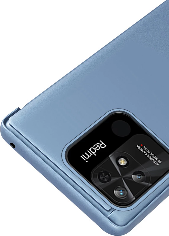 Mbështjellës Hurtel Clear View Case për Xiaomi Redmi 10C, me kapak, e zezë