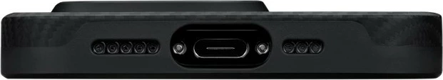 Mbështjellës Pitaka MagEZ Case Pro 4 për iPhone 15 Pro, MagSafe, MIL-STD-810H, aramid fiber/TPU, Black/Grey Twill 8