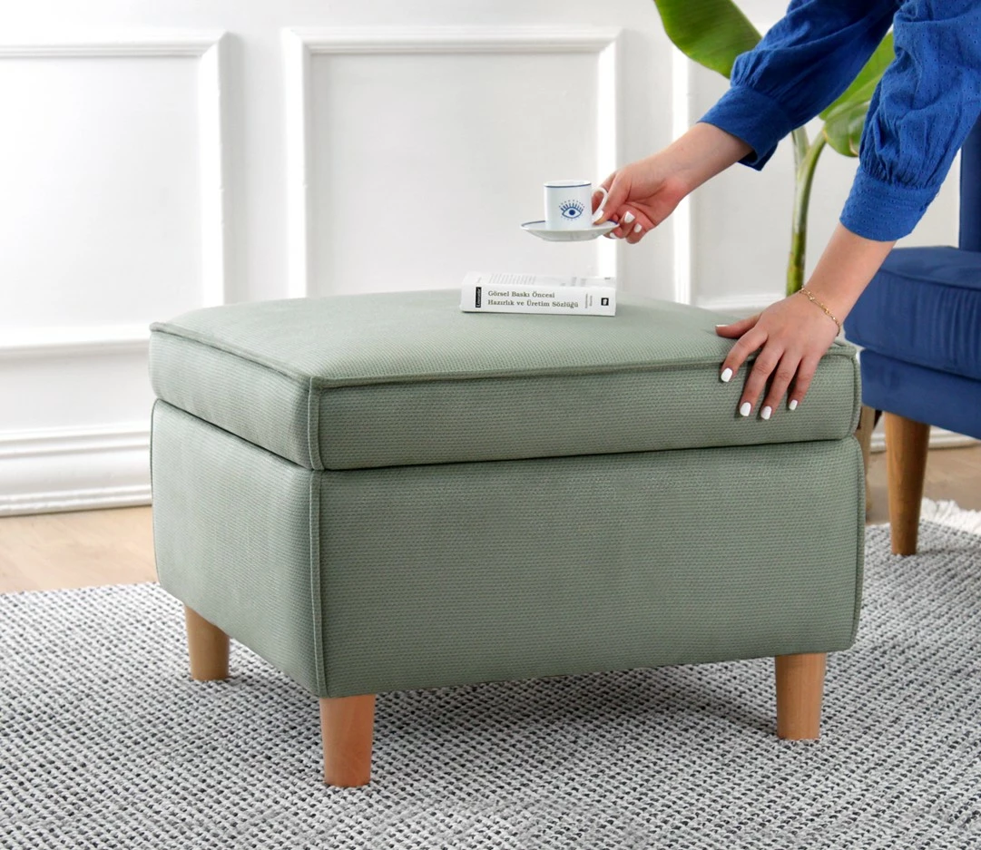 Puf Atelier del Sofa, ngjyrë e gjelbër, me hapësirë për ruajtje