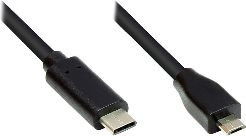 Kabllo GoodConnections GC-M0121 Micro-USB në USB-C, 0.5 m, USB 2.0, e zezë