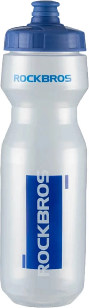 Shishe uji për biçikletë Rockbros Sports Bottle 750 ml, transparente me grykë blu