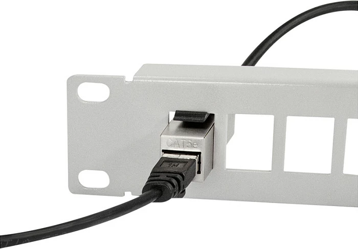 Bashkues Keystone LogiLink Cat.5e STP, 2xRJ45, metal i blinduar, argjend