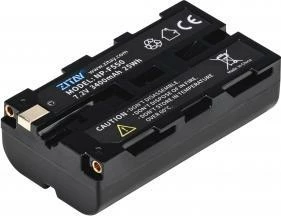 Bateri zëvendësuese për kamera Zitay NP-F550 3400mAh 7.2V me indikator LED, e zezë