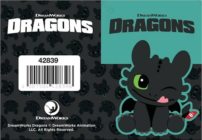 Lodër pelushi Schmidt Spiele Dragons Ohnezahn 18 cm, e zezë