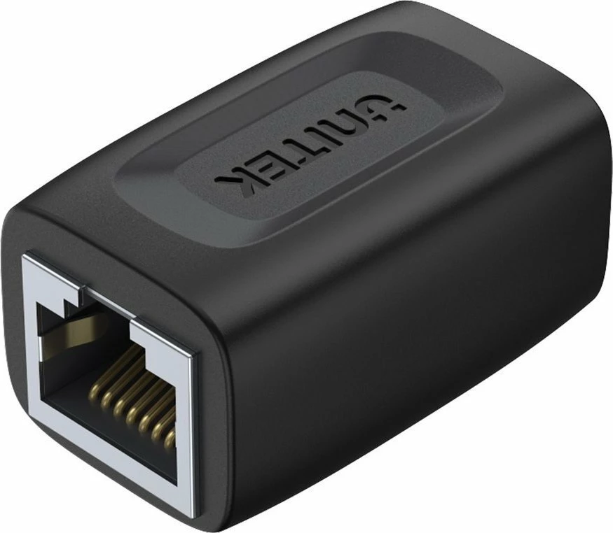 Adapter lidhës RJ45 Unitek Coupler Femër-Femër Cat.6 1 Gbps, zi
