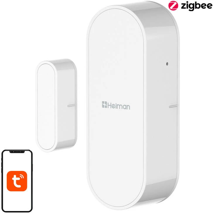 Sensor dere/dritare Heiman WS3DS, Wi-Fi, Tuya Smart Life, i bardhë