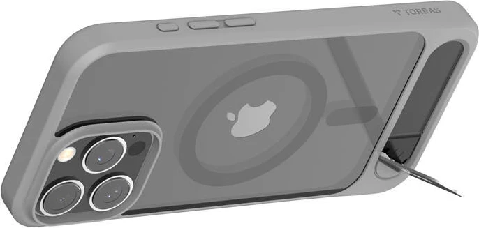 Mbështjellës Torras Pstand Series për iPhone 16 Pro Max, gri