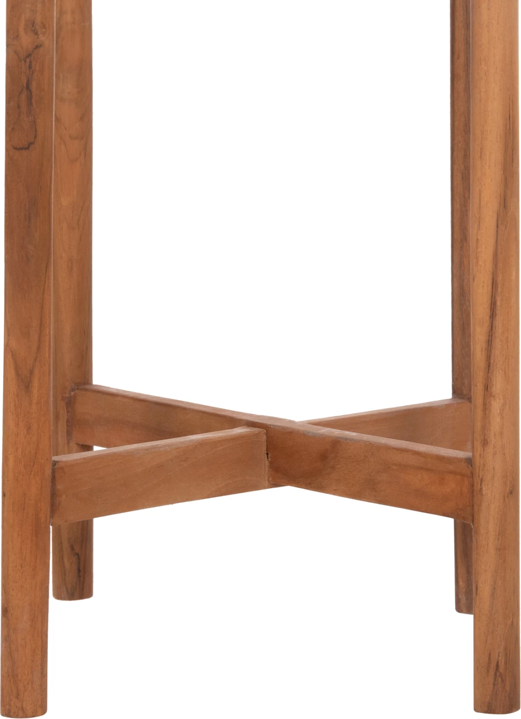 Vazo e brendshme me bazë druri teak, ngjyrë e zezë dhe e bardhë, RENTIL FH4683M, 27x66cm