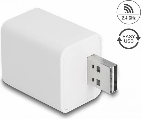 Switch USB Wi‑Fi DeLOCK 11832, Smart Life, 2.4GHz 802.11n, Alexa/Google, i bardhë