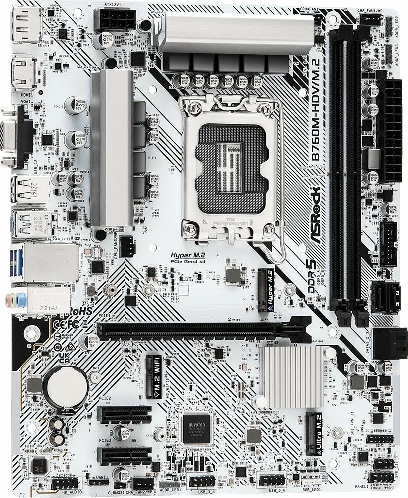 Pllakë amë ASRock B760M-HDV/M.2 Micro ATX DDR5 M.2 PCIe 4.0
