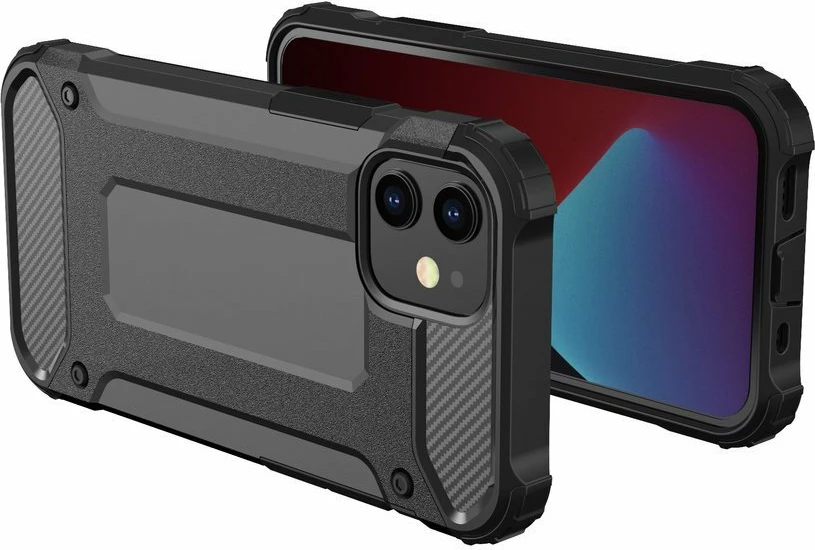 Mbështjellës Hybrid Armor Hurtel për iPhone 12 Pro Max, i zi