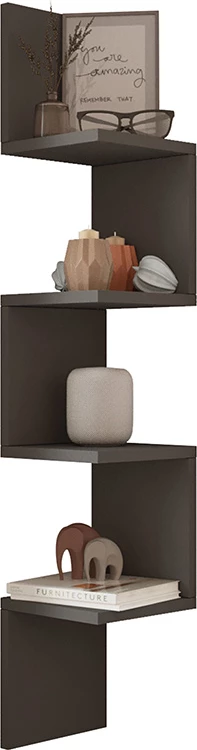 Raft muri Belinda, ngjyrë antracit, 22x22x117.2cm