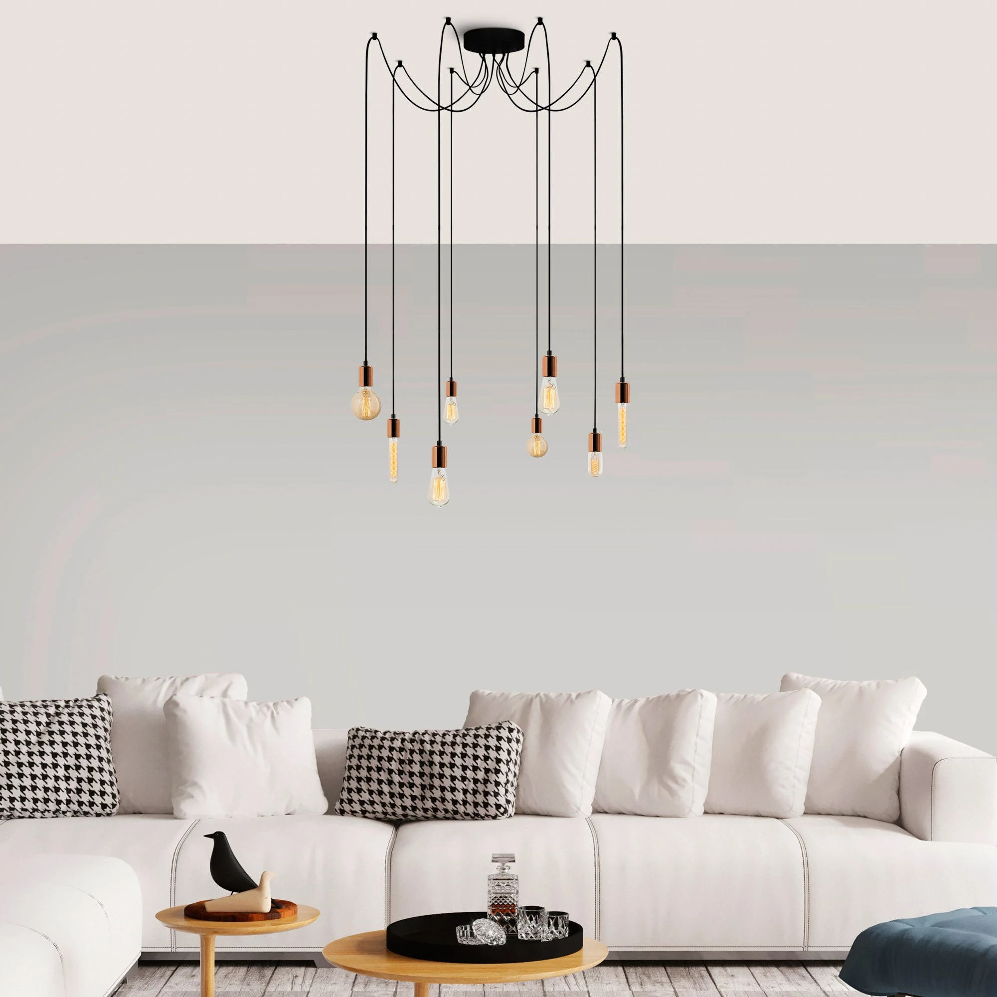 Llambë tavani moderne, bakri, Opviq Kabluni MR-917