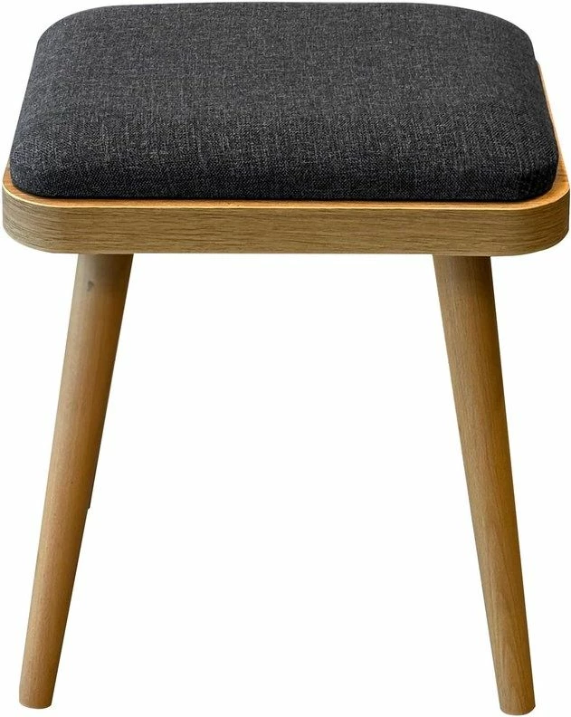 Tavolinë me karrige, set 6 pjesësh, ngjyrë lis dhe antracit, Vina Mini 03 1053