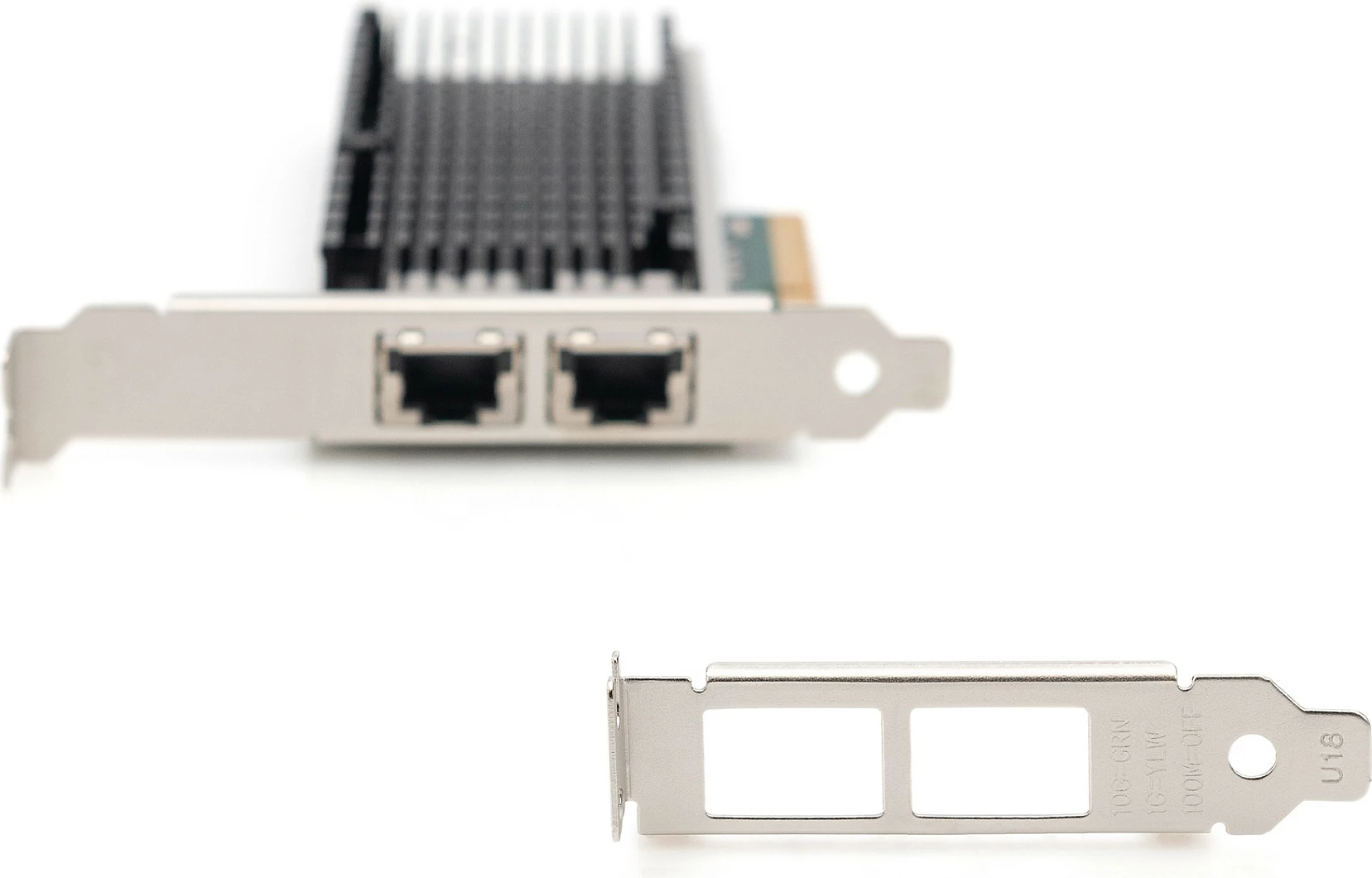 Kartelë rrjeti Digitus 10Gbps Dual Port Ethernet, PCIe, 2x RJ-45, Gjelbër/Argjend