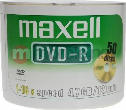 Disk DVD-R Maxell 275732.40.TW 4.7 GB 16x, 50 copë