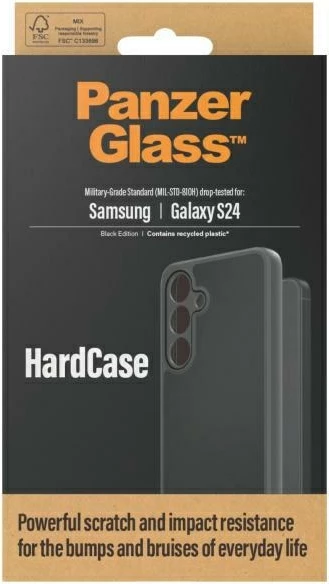 Mbështjellës PanzerGlass HardCase për Samsung Galaxy S24, i zi