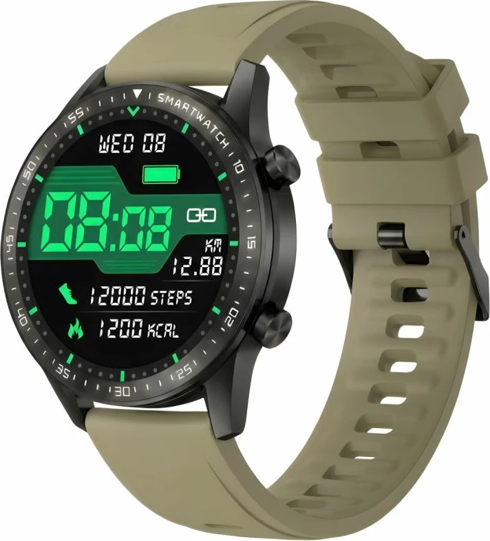 Smartwatch Gravity GT10-2, e zezë, 2 rripa