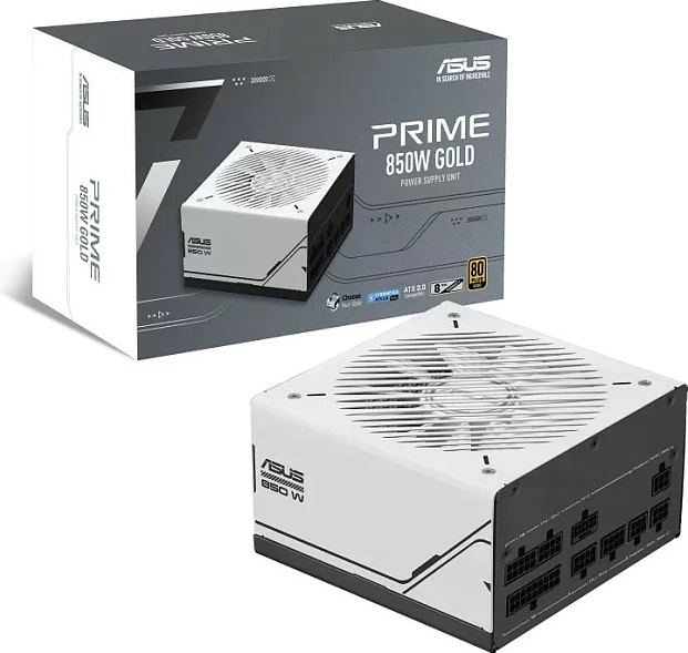 Furnizues rryme ASUS Prime AP-850G, 850W, 80+ Gold, fully modular, ATX 3.0, bardhë/zi