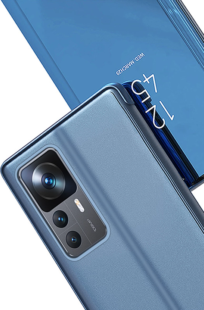 Mbështjellës Hurtel Clear View Case për Xiaomi 12T / 12T Pro, me kapak, i zi