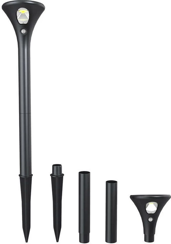 Lampë kopshti solare LED Synergy21, set 2 copë, me bateri, e zezë