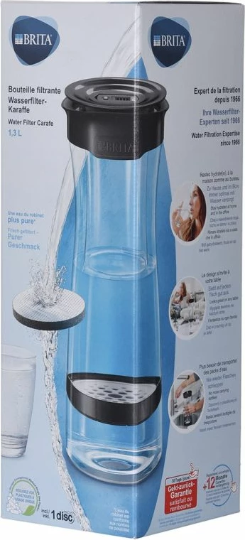 Karafë filtruese uji BRITA Fill&Serve Mind, e zezë