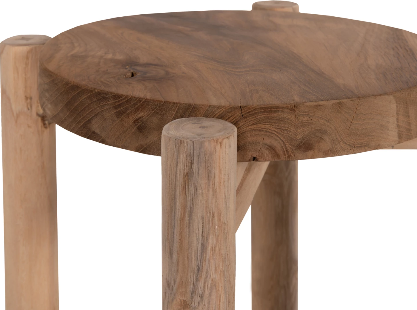 Piedestal për lule HOVER FH7936 dru teak ngjyrë natyrale Φ30x100H cm