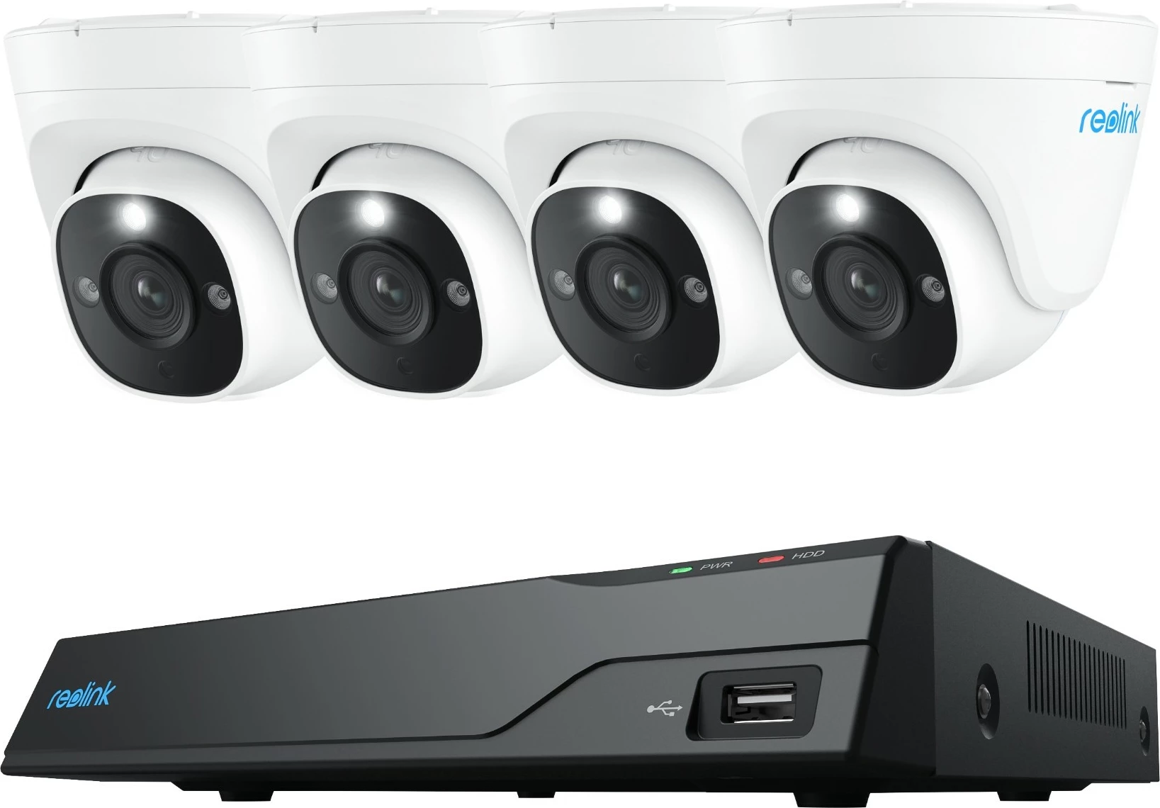 Sistem sigurie Reolink NVS8-8MD4, 4K UHD, 8 kanale, vizion natë 100 ft, detektim i zgjuar, i lidhur, dome, RJ-45, brenda/jashtë, 700 lm, 6500 K