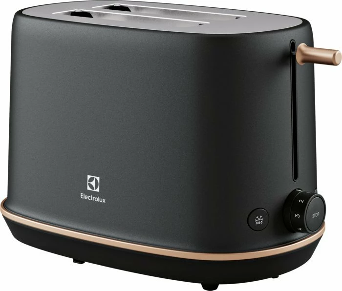 Toster Electrolux E7T1-6BP, 2 feta, 980 W, 7 nivele pjekjeje, tabaka për thërrime, funksion shkrirje, ngrohje buke, e zezë