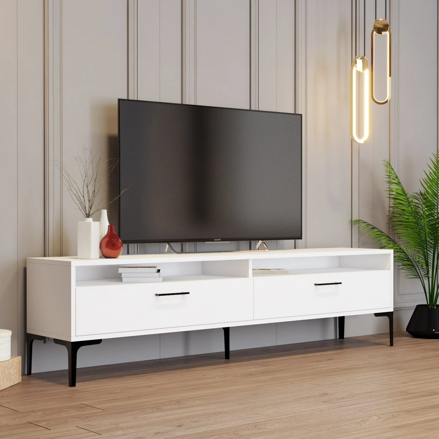 Komodë TV Hanah Home, Istanbul 2, e bardhë