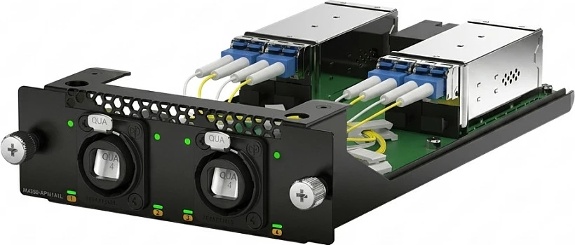 Kartë interfejsi NETGEAR për Switch M4350-16M4V, 2x Neutrik opticalCON QUAD, për 4x SMF transceiver, e zezë