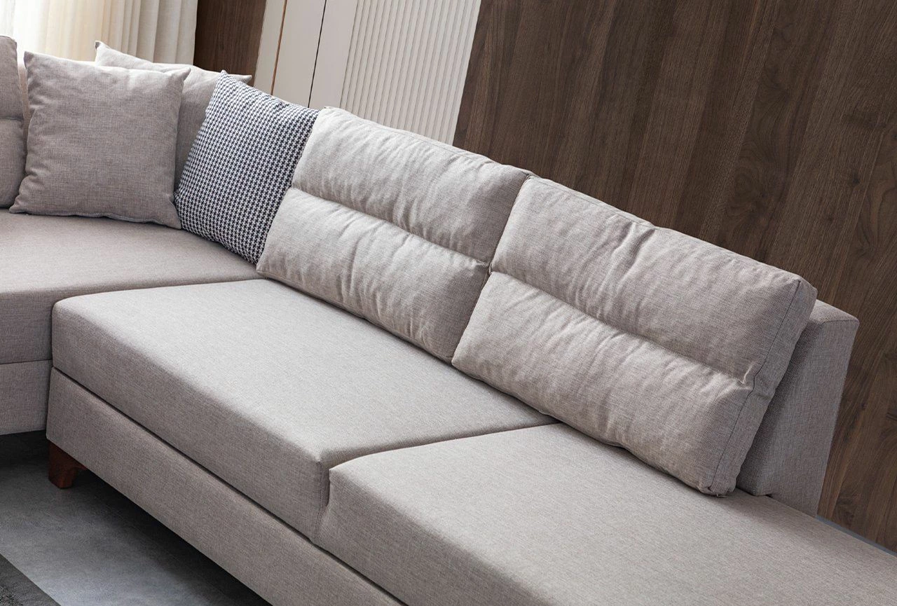 Kënd-sofë krevati Atelier del Sofa, Tloft majtas, krem