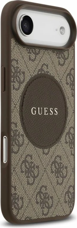 Kapak telefoni Guess 4G Circle Classic Logo MagSafe për iPhone Air, kafe